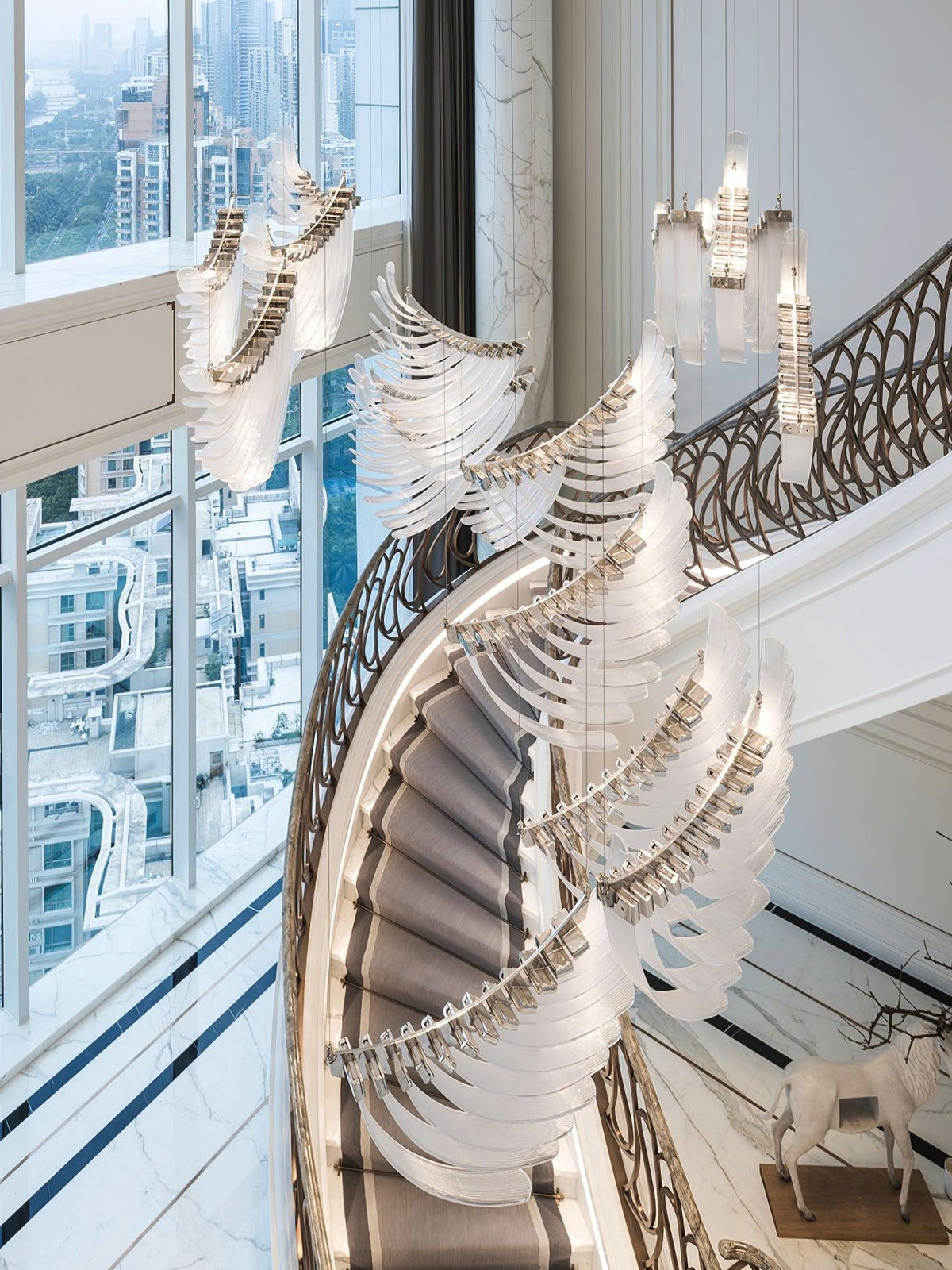 Tiered Kronleuchter Postmodern Luxus Palmette
