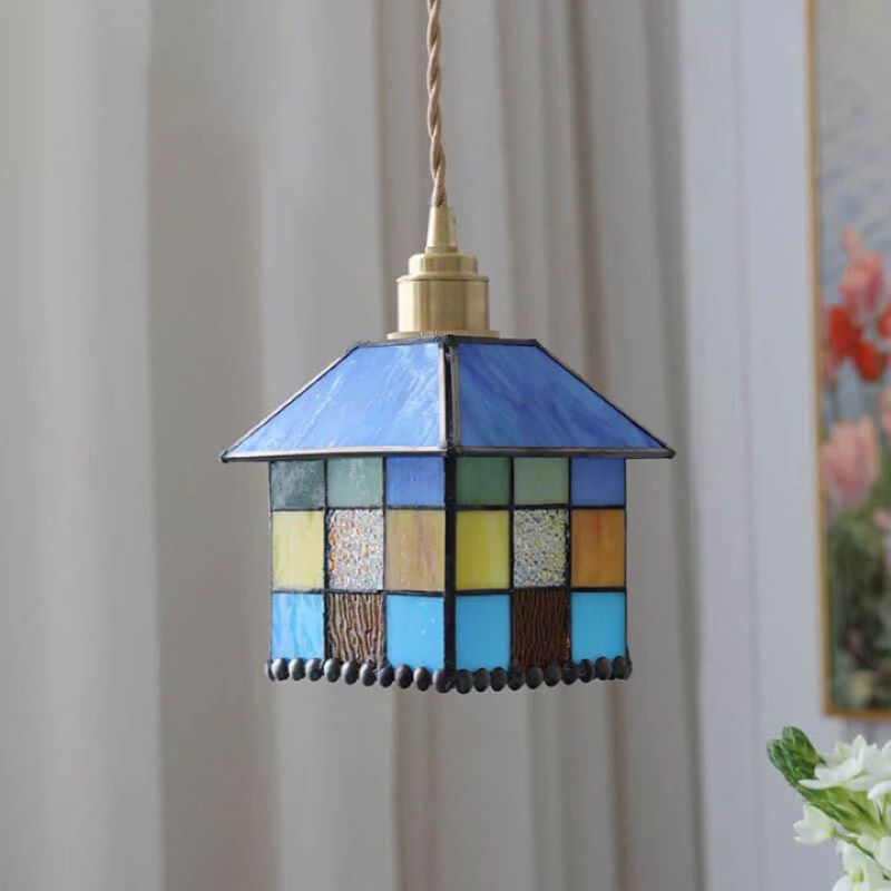 Arisha Moderne LED Pendelleuchte Blau Klarglas Wohnzimmer