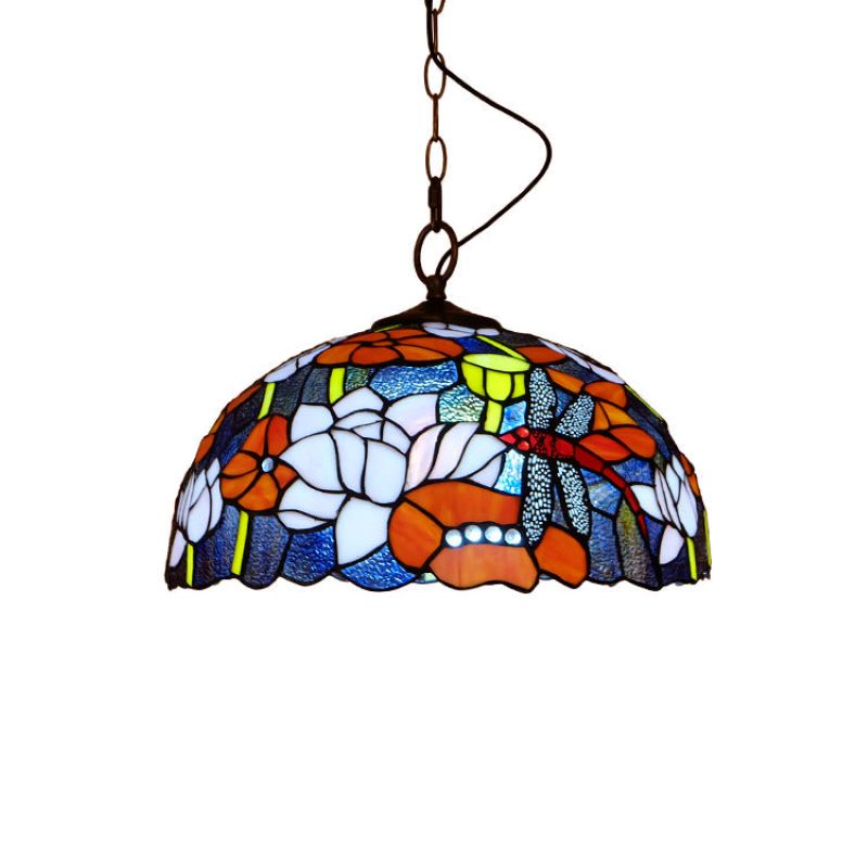 Arisha Vintage Art LED Pendelleuchte Farbig Glas Wohnzimmer