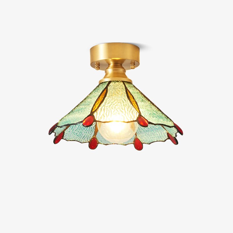 Revely Deckenleuchte Vintage Floral Stainedglass