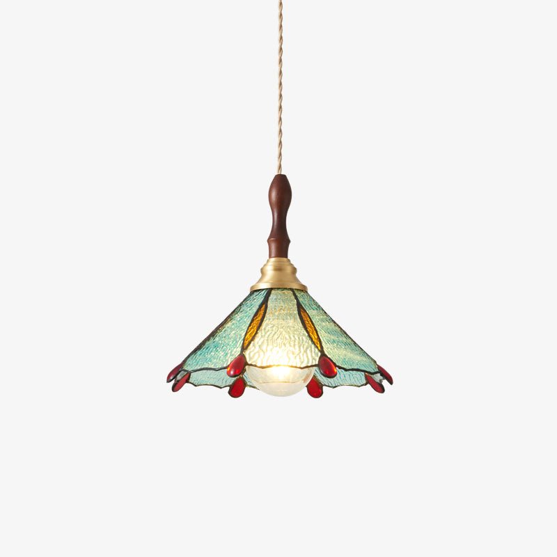 Floraner Messing- & Glas-Pendelleuchte