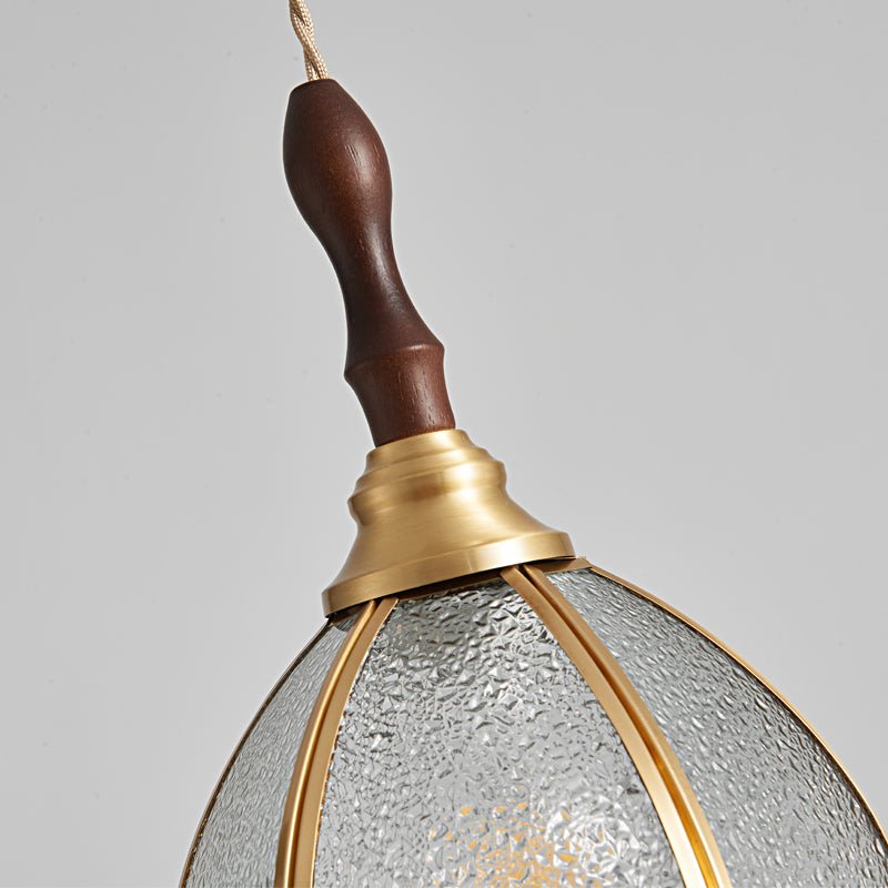 Floraner Messing- & Glas-Pendelleuchte