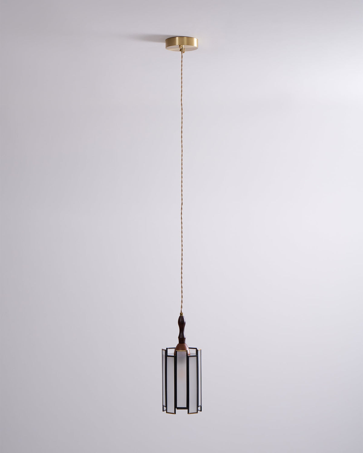 Creshen Pendelleuchte aus Holz und Glas im Vintage-Stil