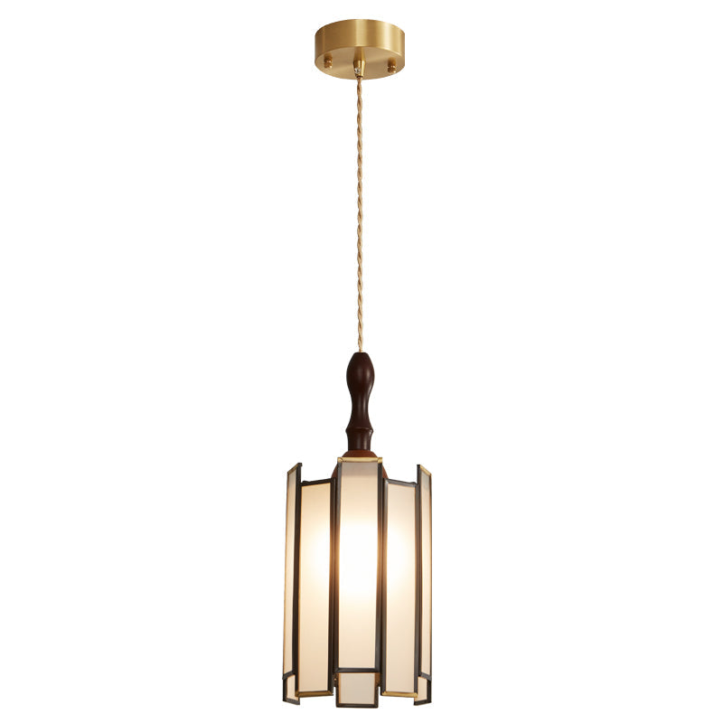 Creshen Pendelleuchte aus Holz und Glas im Vintage-Stil