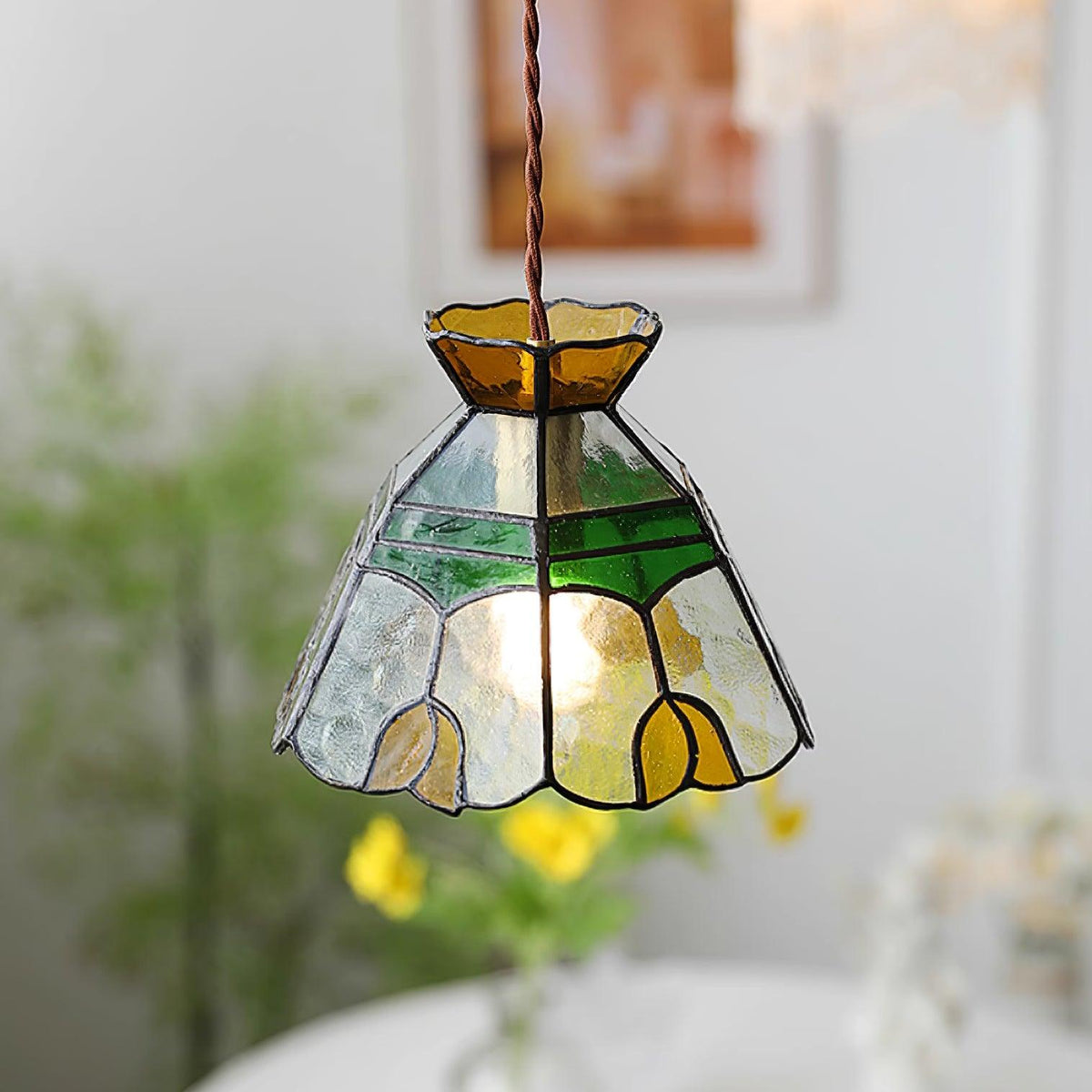 Coriva Pendelleuchte aus Rauchglas im Mid-Century-Stil