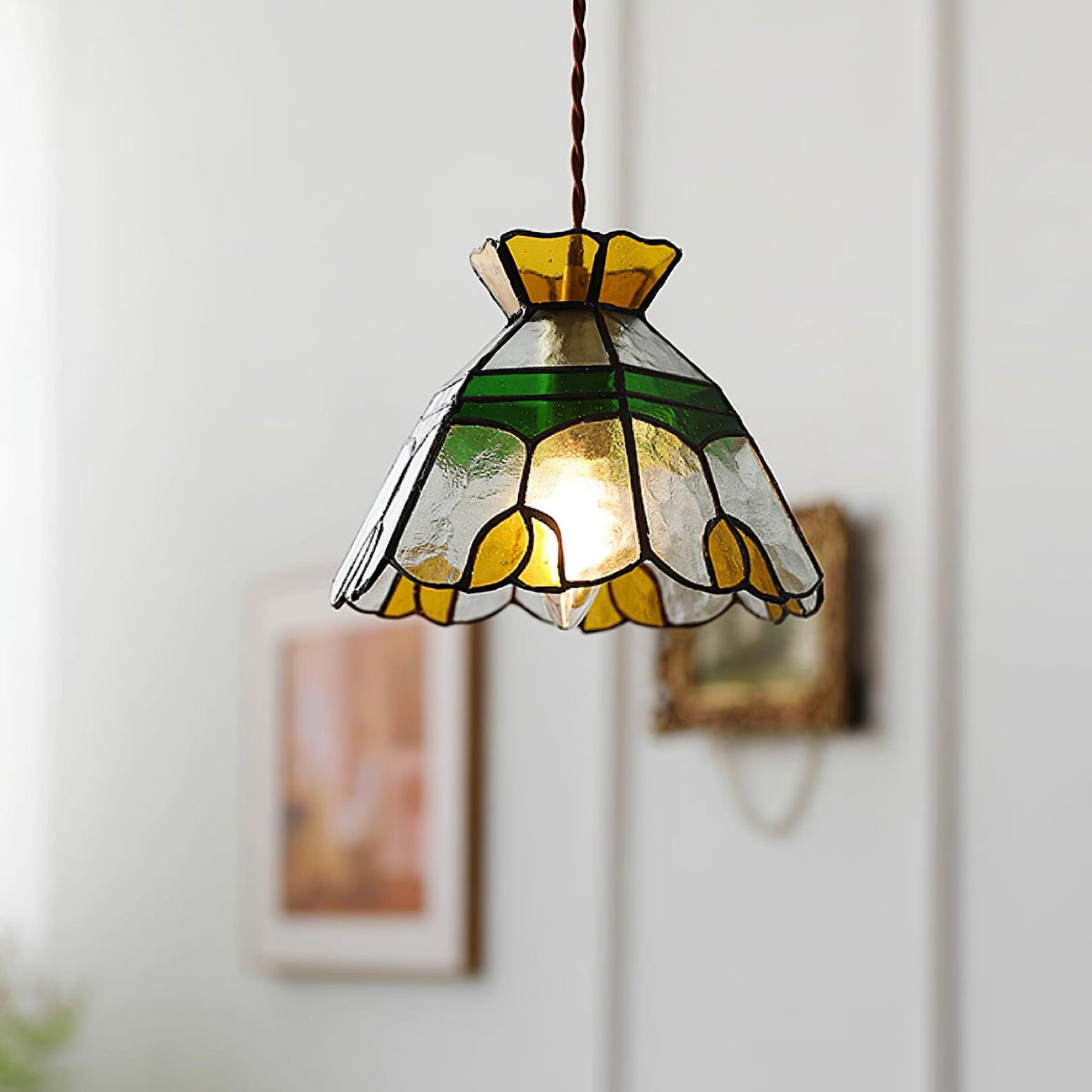 Coriva Pendelleuchte aus Rauchglas im Mid-Century-Stil
