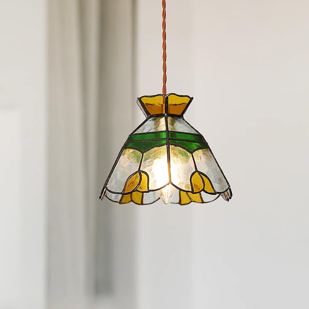Coriva Pendelleuchte aus Rauchglas im Mid-Century-Stil