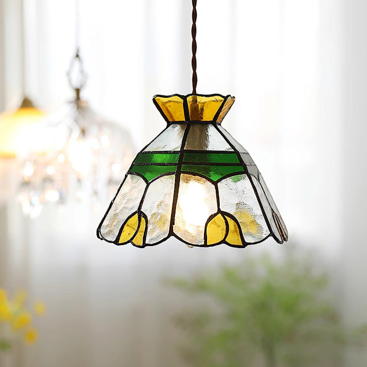 Coriva Pendelleuchte aus Rauchglas im Mid-Century-Stil