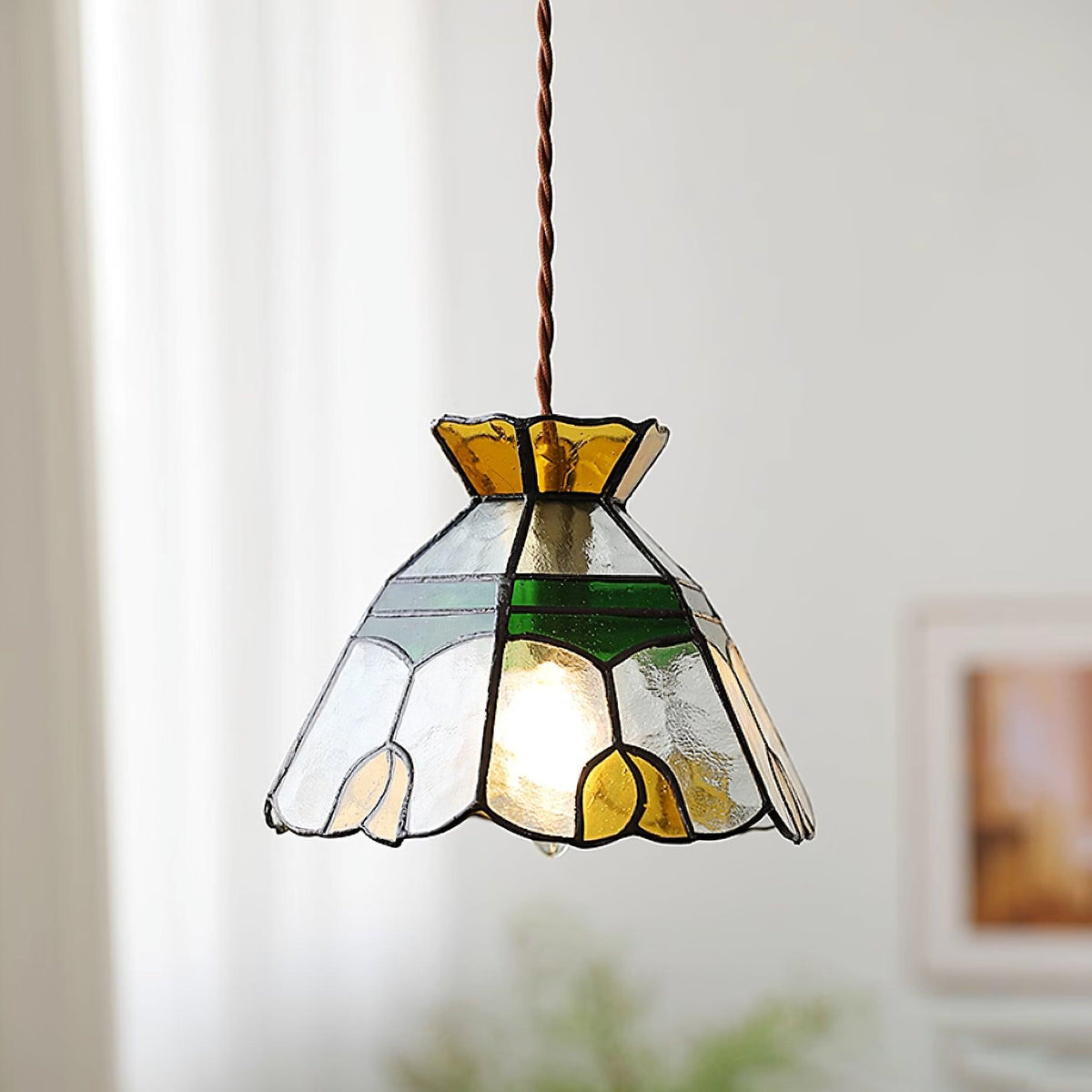 Coriva Pendelleuchte aus Rauchglas im Mid-Century-Stil