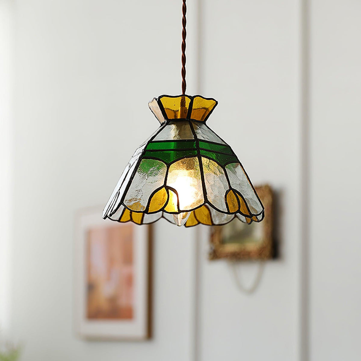 Coriva Pendelleuchte aus Rauchglas im Mid-Century-Stil