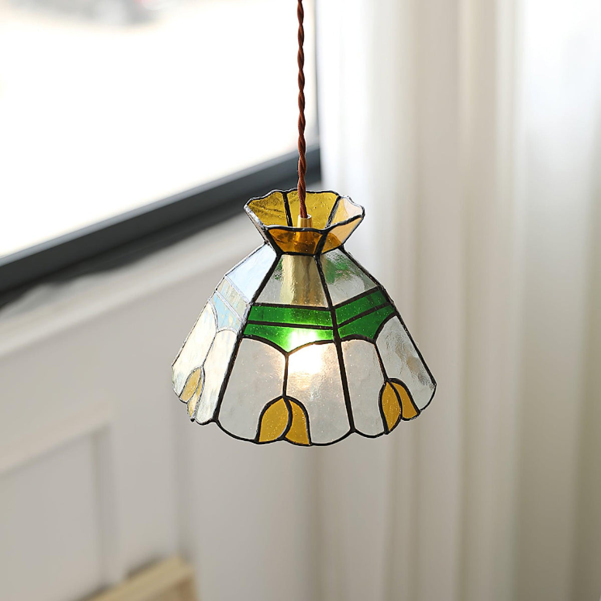Coriva Pendelleuchte aus Rauchglas im Mid-Century-Stil