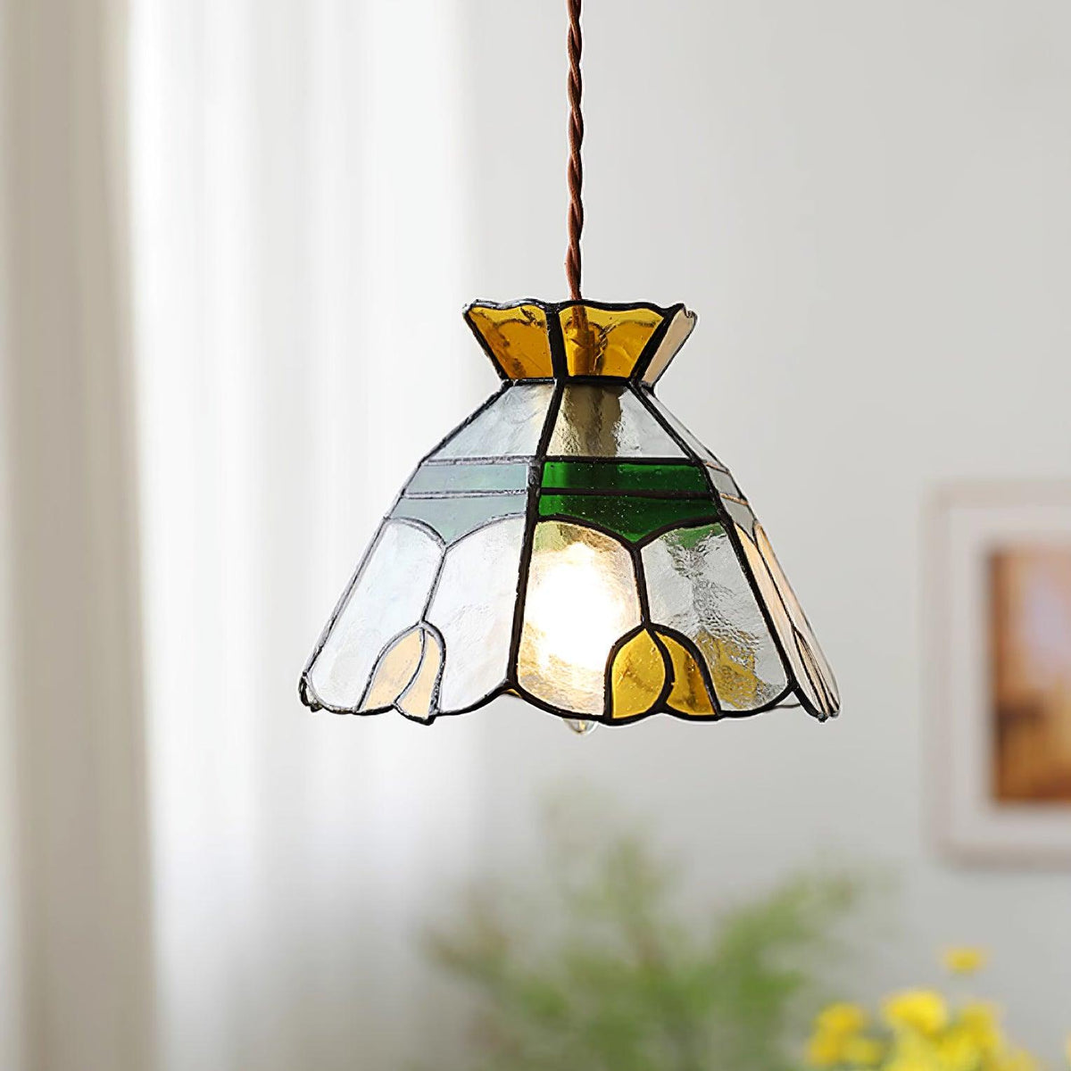 Coriva Pendelleuchte aus Rauchglas im Mid-Century-Stil
