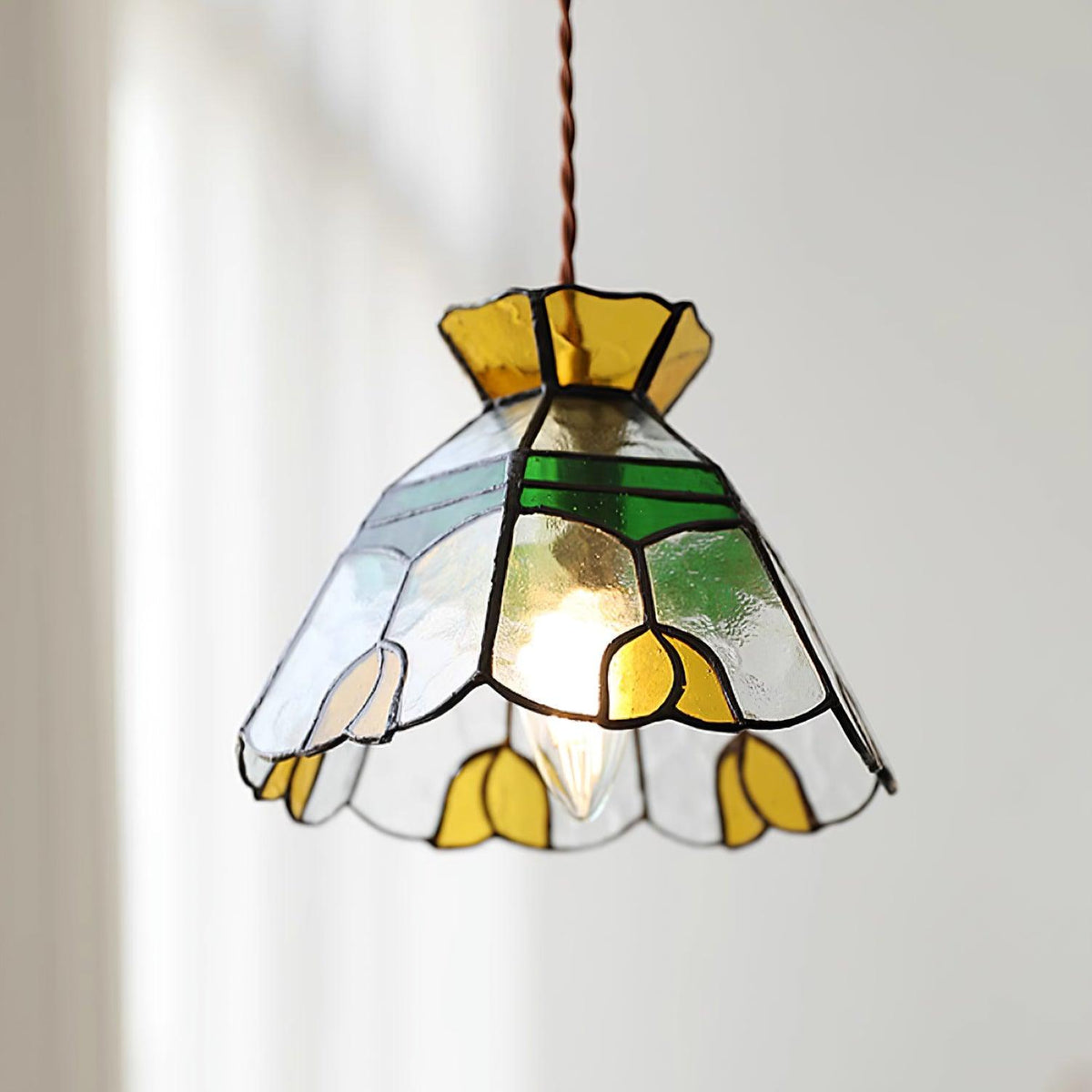 Coriva Pendelleuchte aus Rauchglas im Mid-Century-Stil