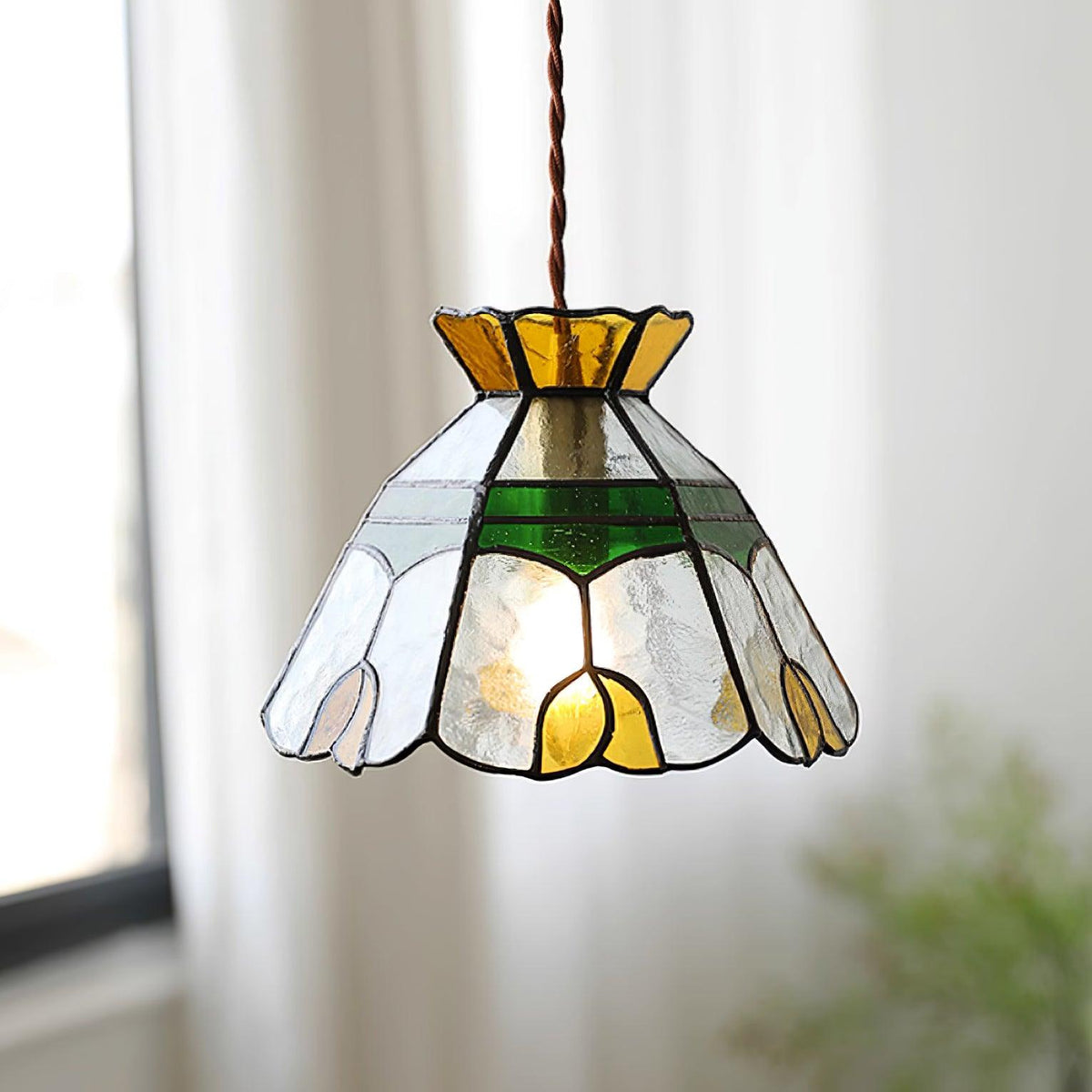 Coriva Pendelleuchte aus Rauchglas im Mid-Century-Stil