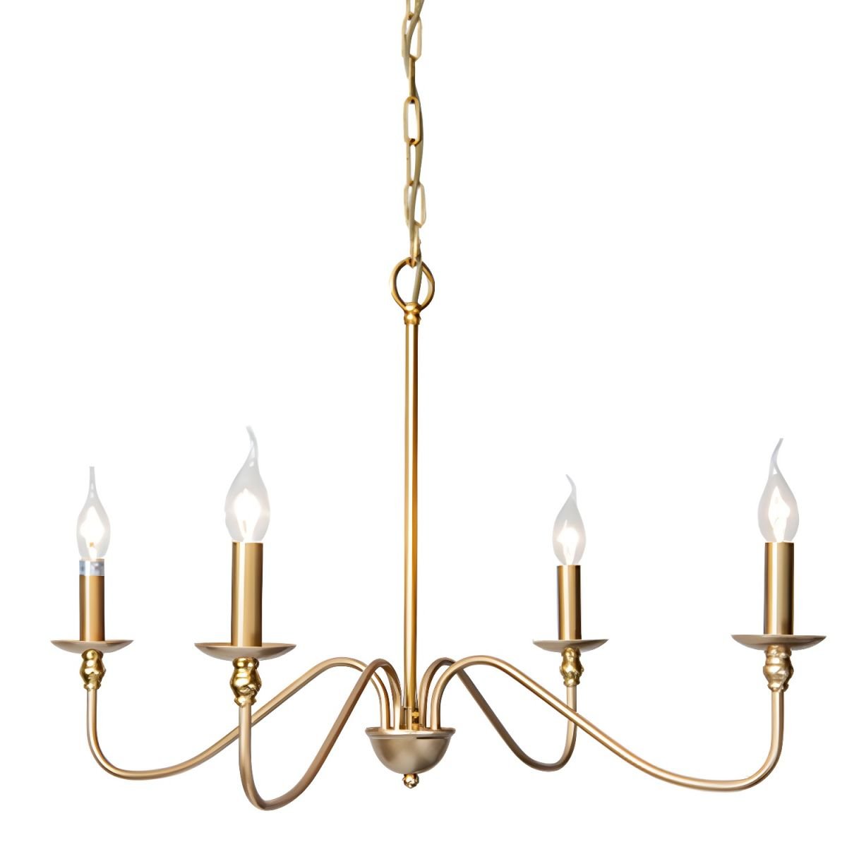 Orielissa Kronleuchter Gold Candle geschwungene Arme