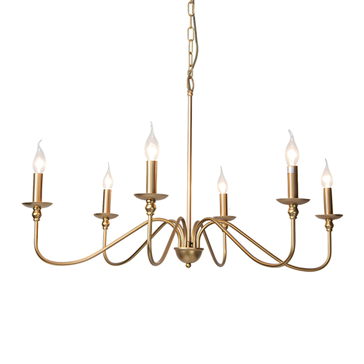 Orielissa Kronleuchter Gold Candle geschwungene Arme
