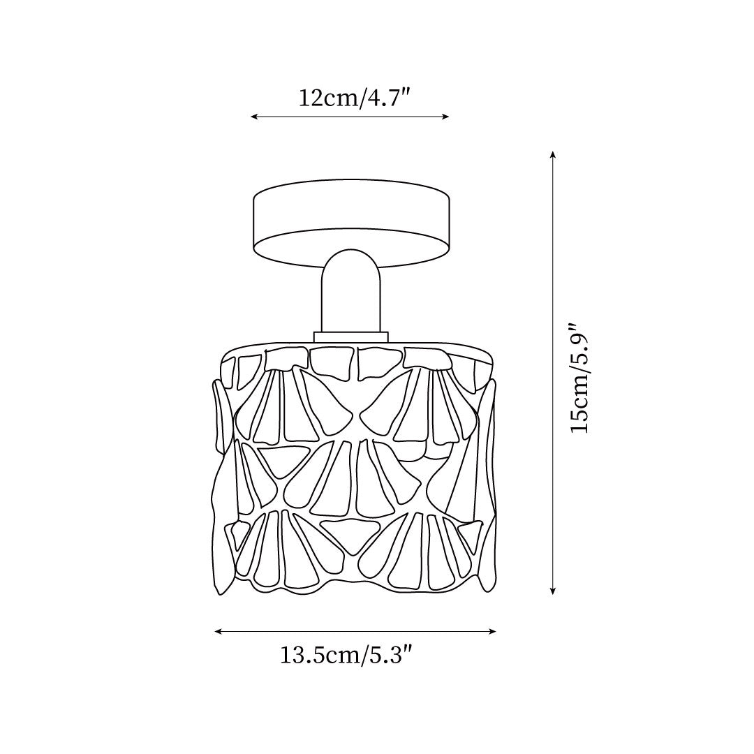 Rosavine Tiffany-Buntglas-Deckenleuchte