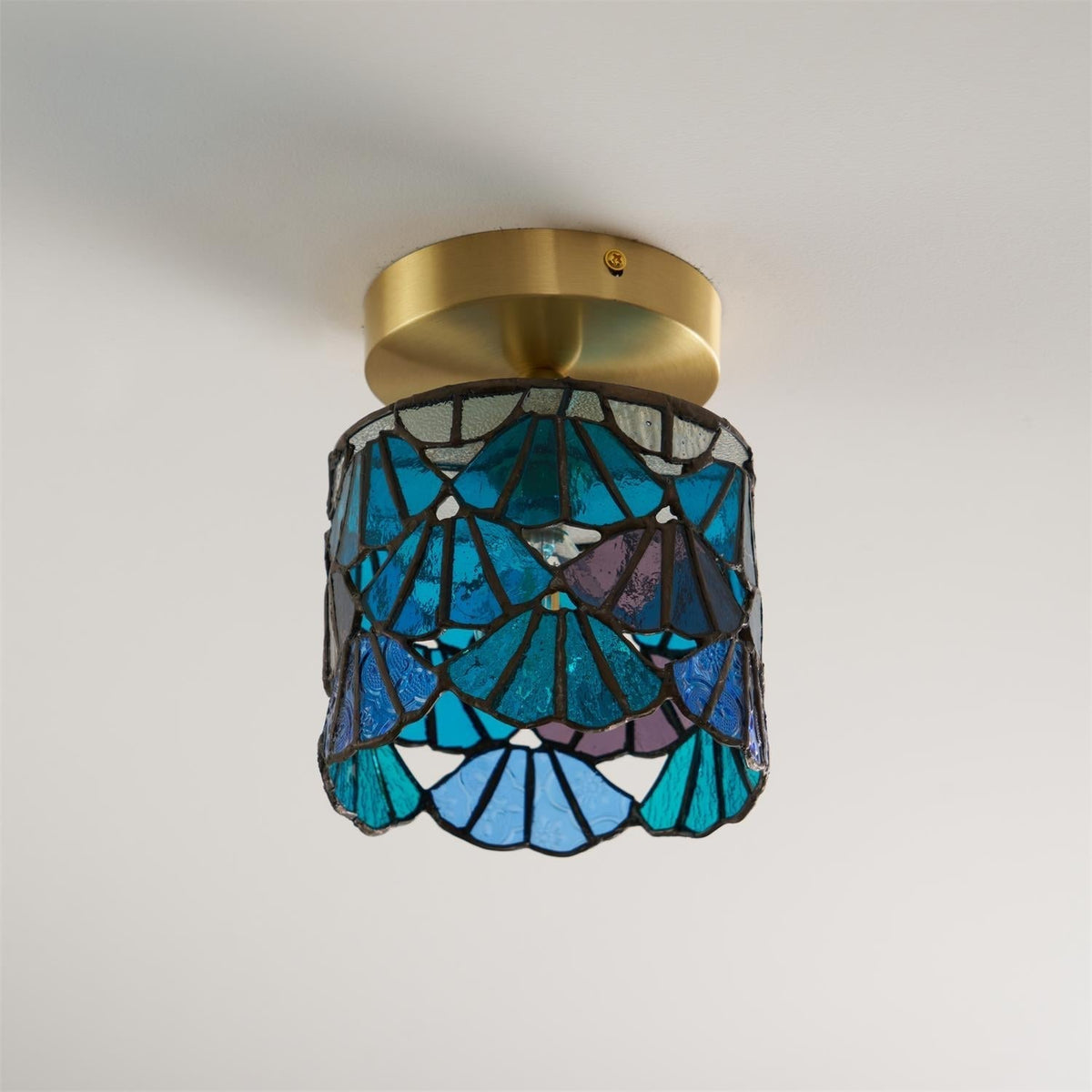 Rosavine Tiffany-Buntglas-Deckenleuchte