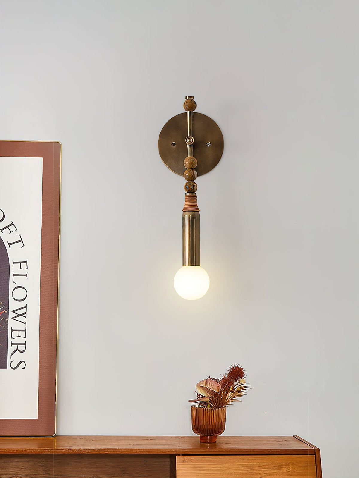 Evilor Premium Elegance Wandleuchte mit Stecker aus Marmor