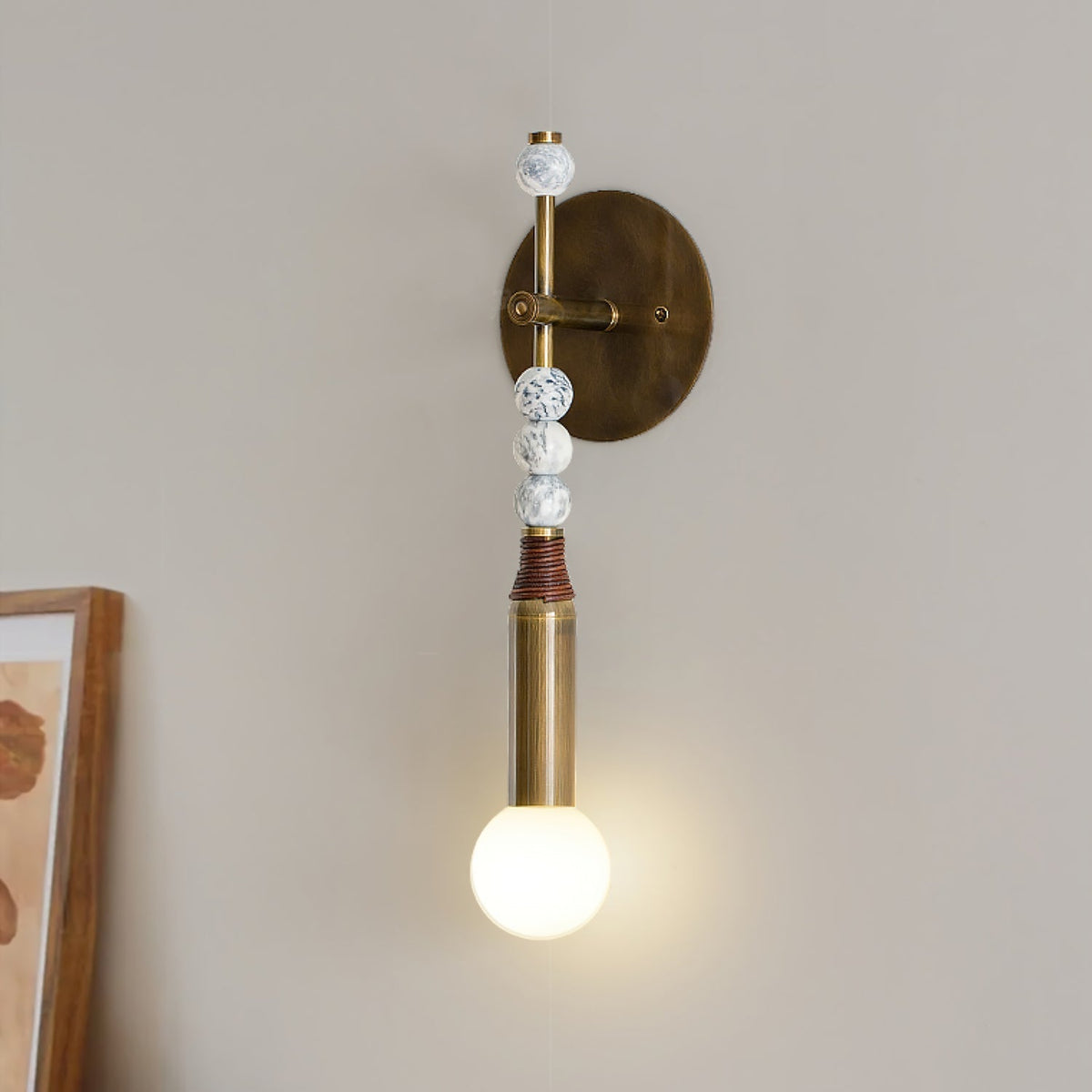 Mariselia zeitgenössische minimalistische Marmor-Wandleuchte