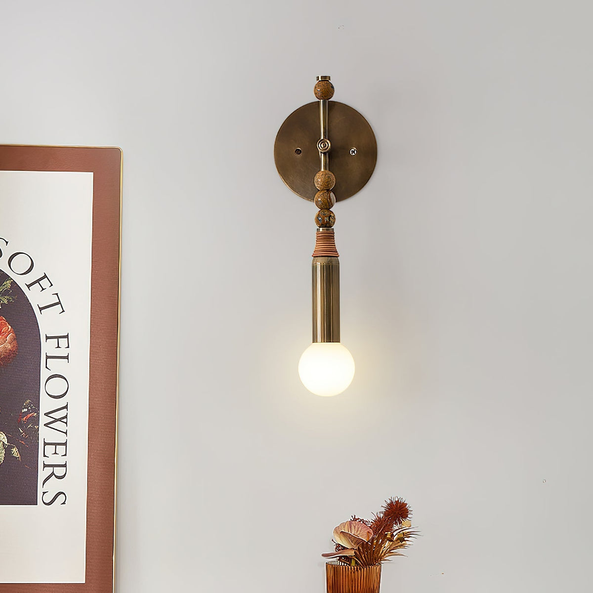 Evilor Premium Elegance Wandleuchte mit Stecker aus Marmor