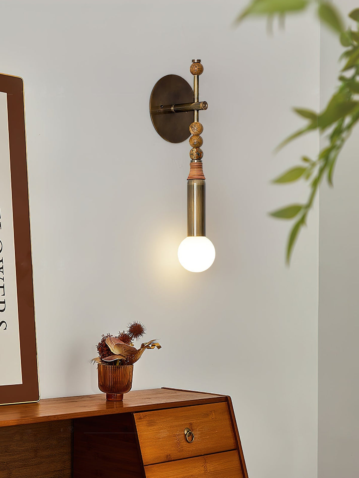 Evilor Premium Elegance Wandleuchte mit Stecker aus Marmor