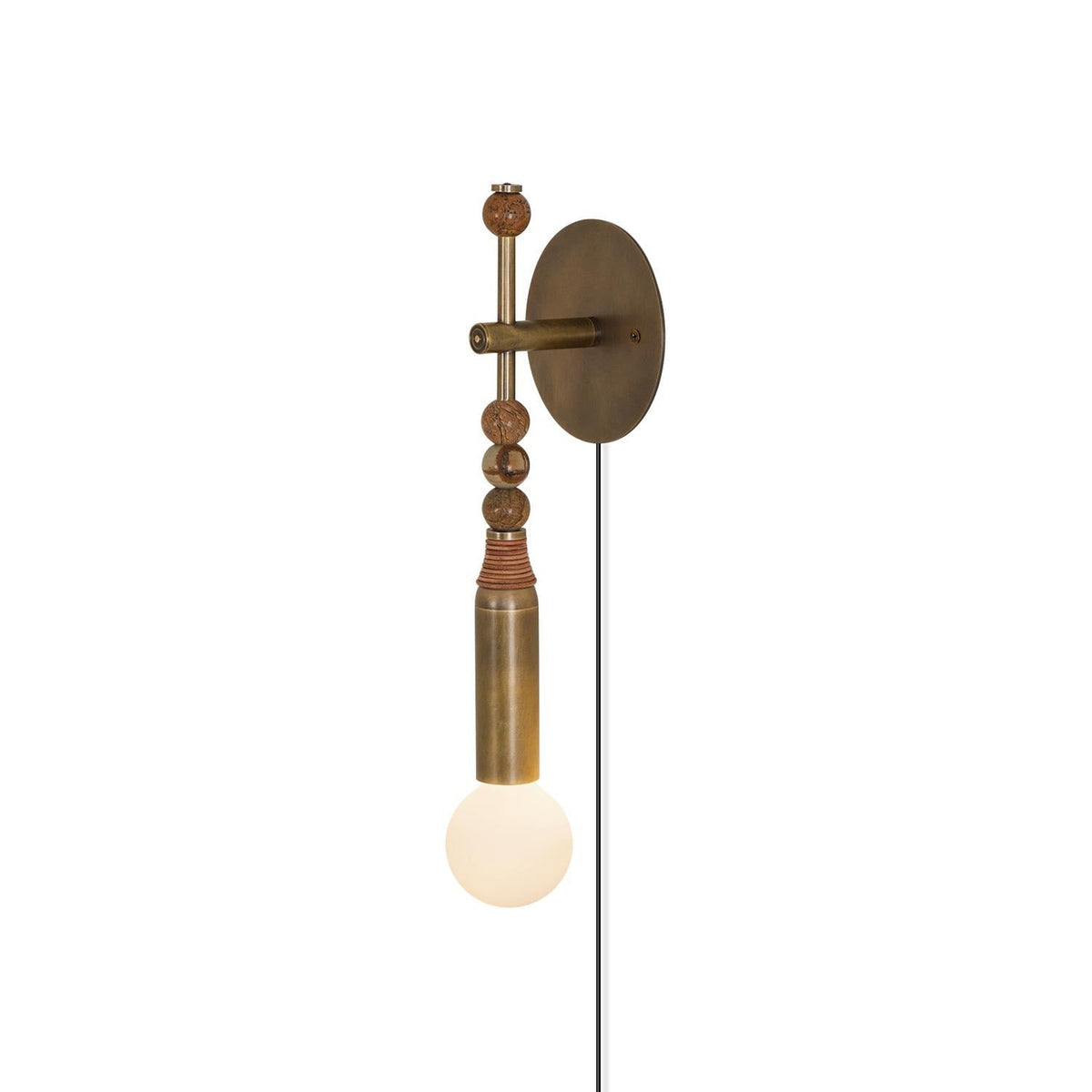 Evilor Premium Elegance Wandleuchte mit Stecker aus Marmor