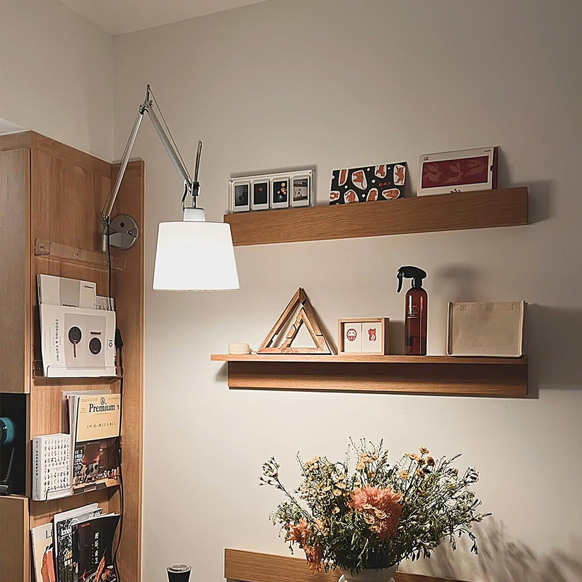 Elvinir Rocker zeitgenössisches Design Stoff-Wandleuchte