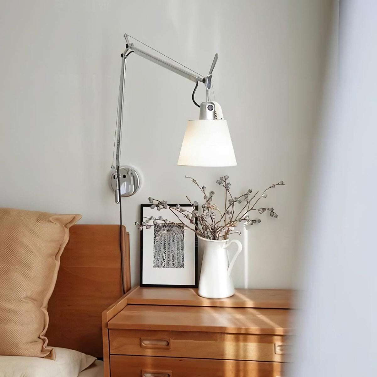 Elvinir Rocker zeitgenössisches Design Stoff-Wandleuchte