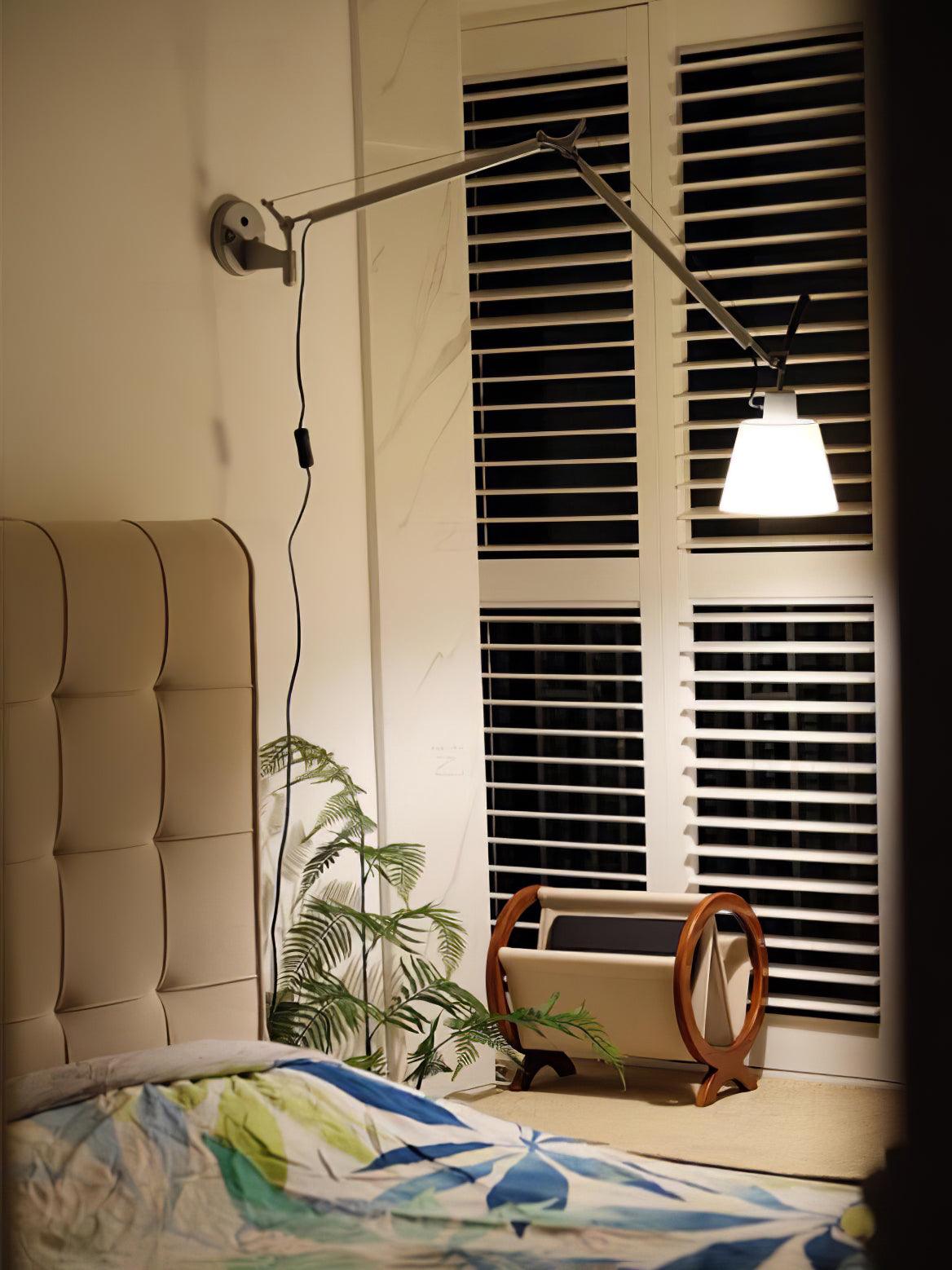 Elvinir Rocker zeitgenössisches Design Stoff-Wandleuchte