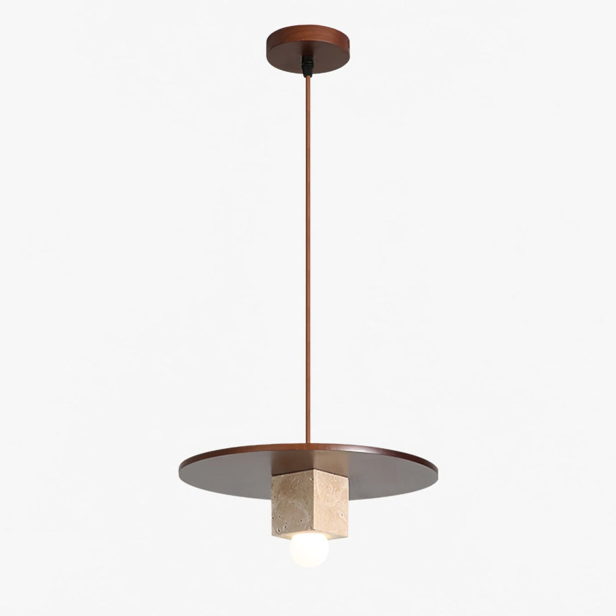 Sarix Geometrische Pendelleuchte aus Travertin