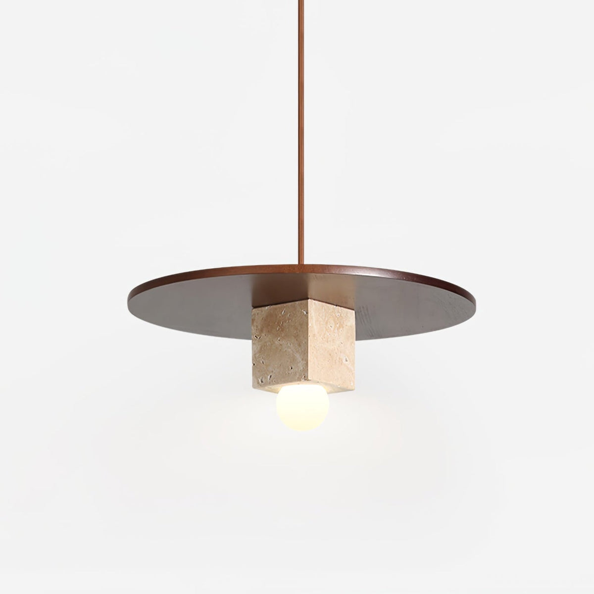 Sarix Geometrische Pendelleuchte aus Travertin