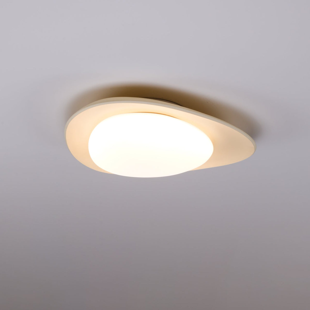 Blex Deckenleuchte in Grün & Beige mit Kieselform