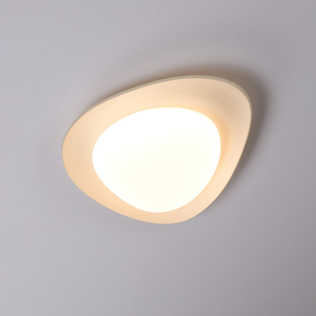 Blex Deckenleuchte in Grün & Beige mit Kieselform