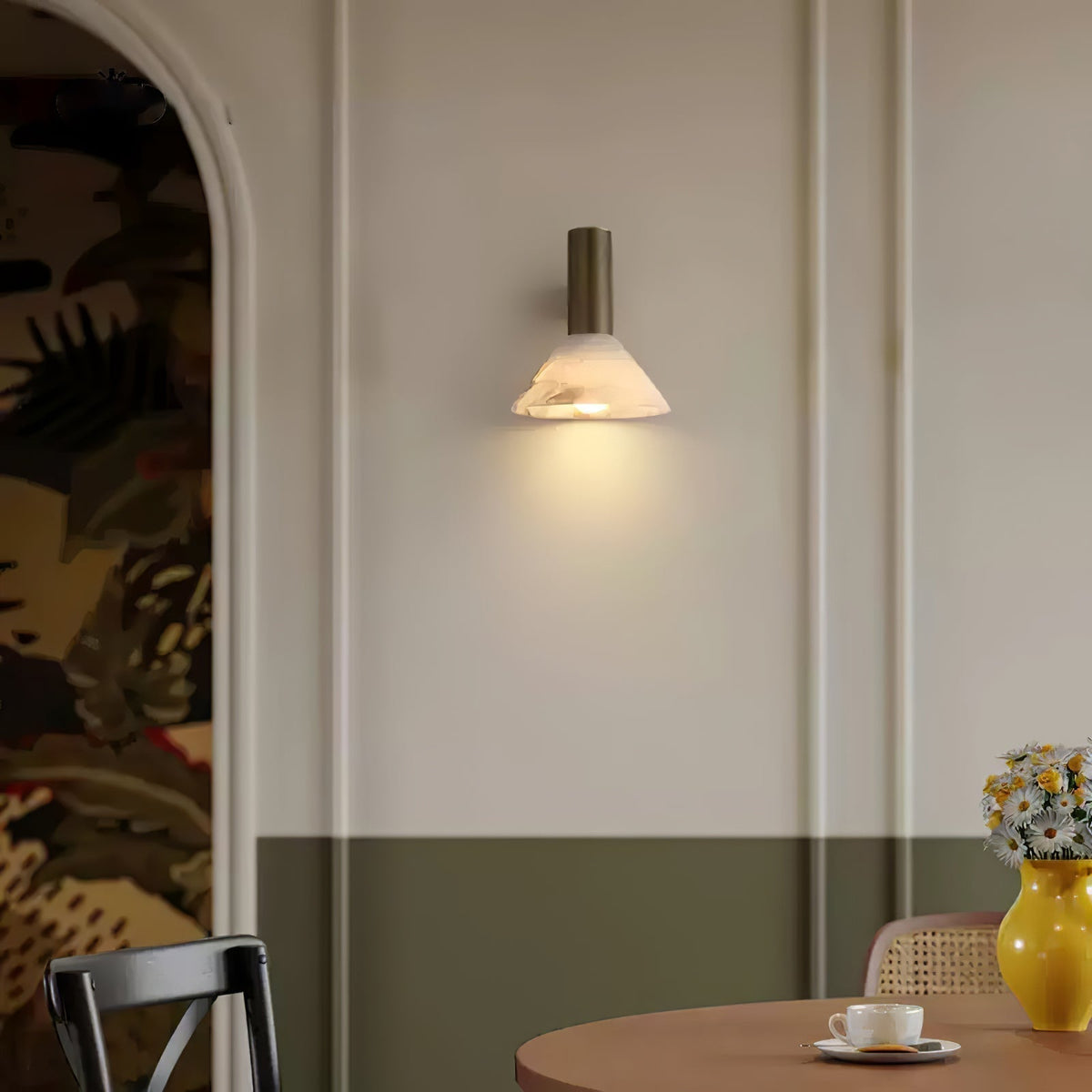 Rino Cone Alabaster Wandleuchte