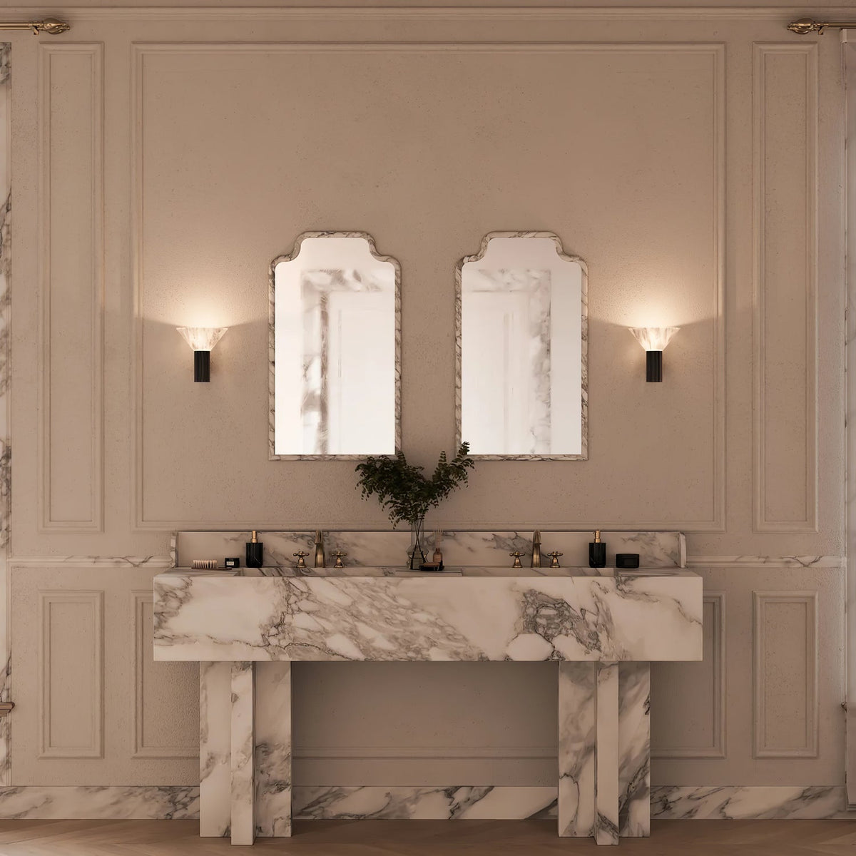 Rino Cone Alabaster Wandleuchte