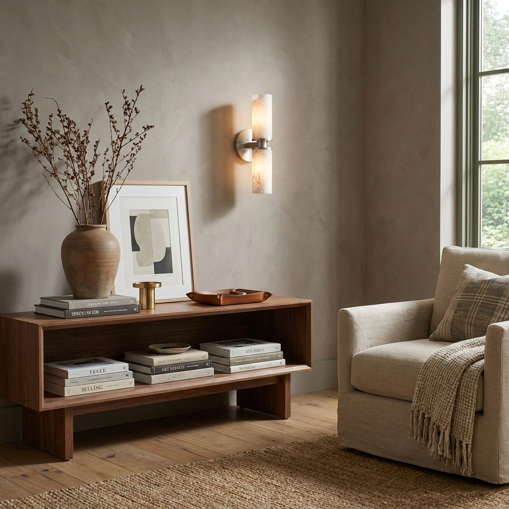 Everstone Alabaster-Wandleuchte