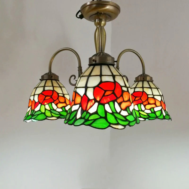 Arisha Retro LED Blumen Kronleuchter Buntes Schlafzimmer Bar Esszimmer
