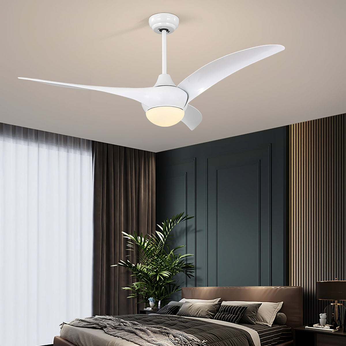 Selerena Deckenventilator mit Beleuchtung in natürlicher Tradition