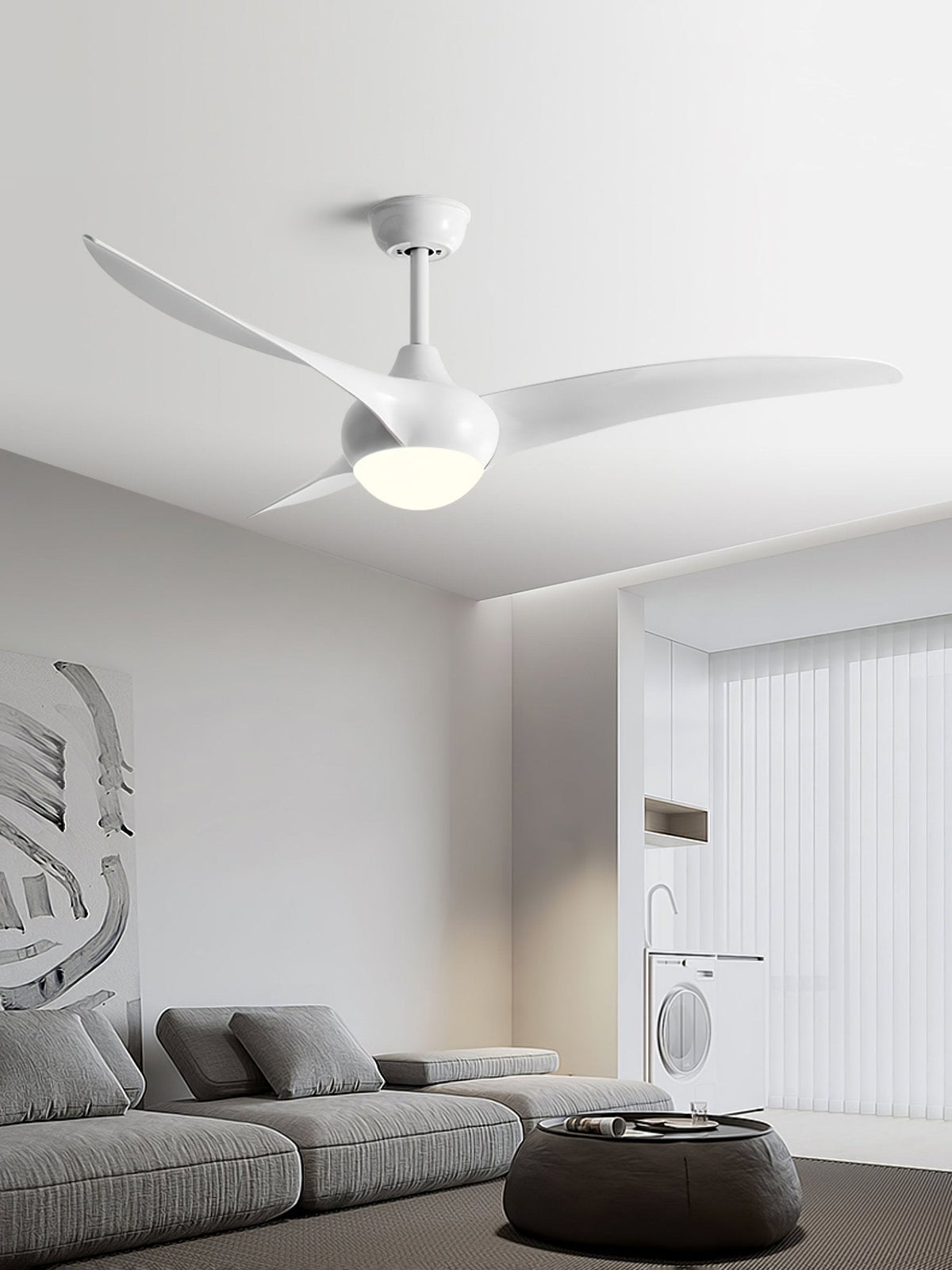 Selerena Deckenventilator mit Beleuchtung in natürlicher Tradition