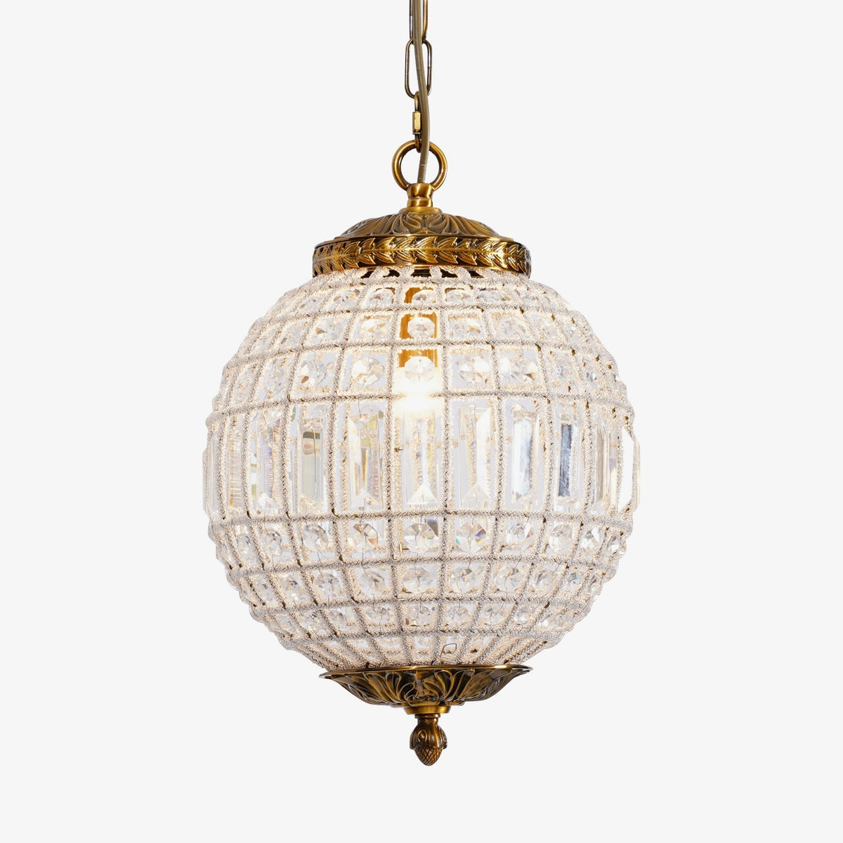 Elyinissa Kronleuchter Gold Kugel Kristall Vintage