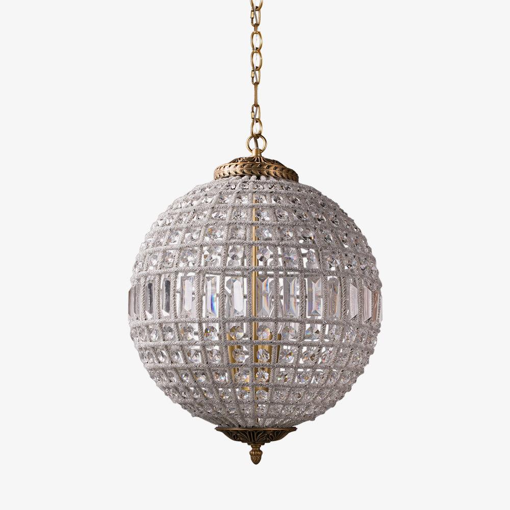 Elyinissa Kronleuchter Gold Kugel Kristall Vintage