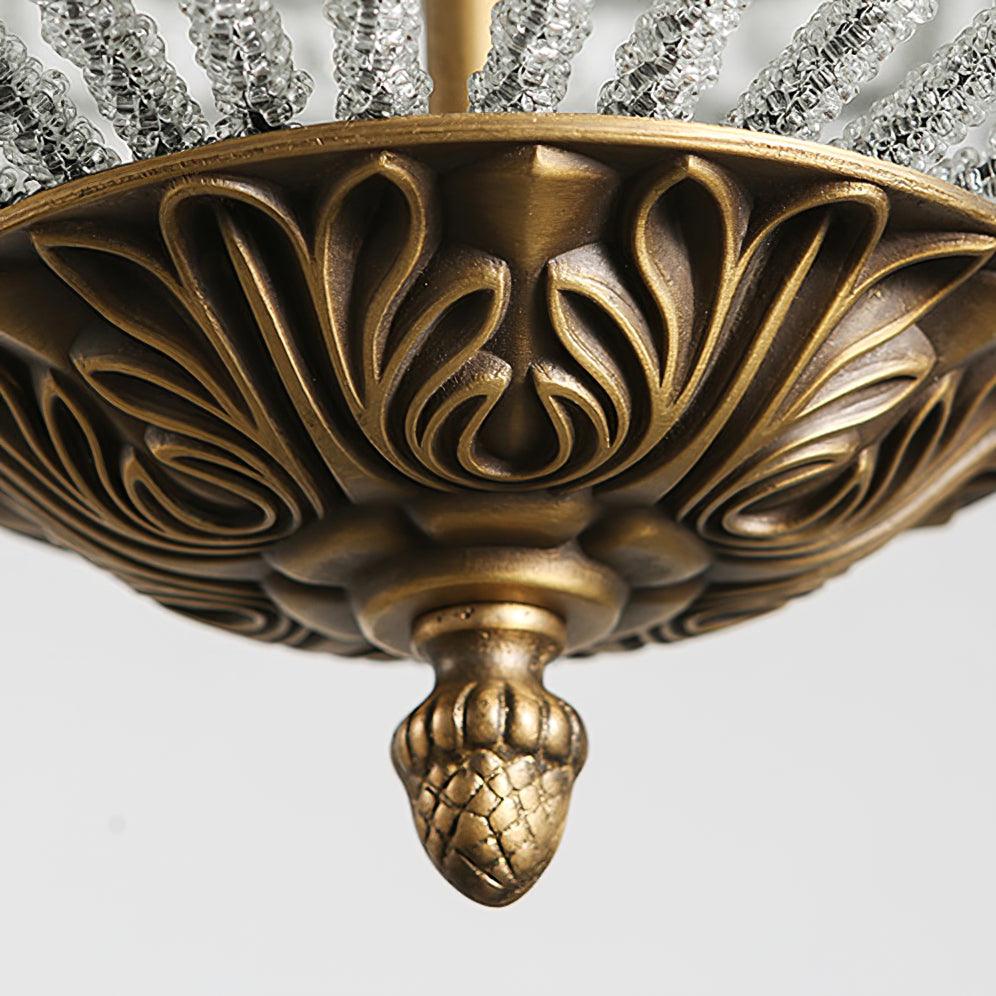 Elyinissa Kronleuchter Gold Kugel Kristall Vintage