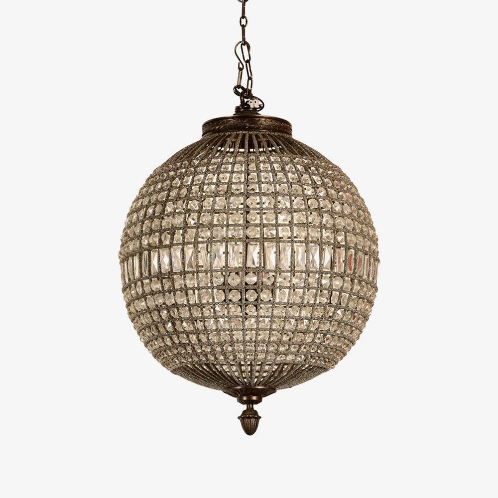 Elyinissa Kronleuchter Gold Kugel Kristall Vintage