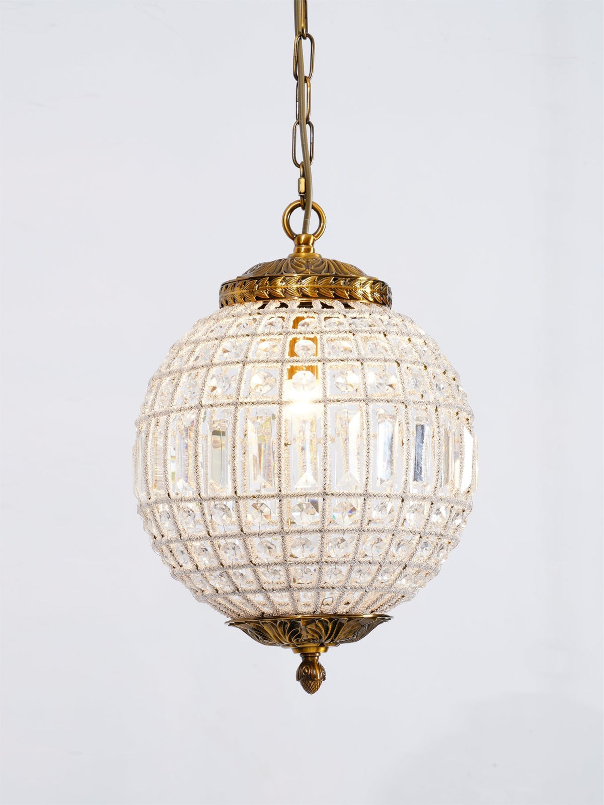 Elyinissa Kronleuchter Gold Kugel Kristall Vintage