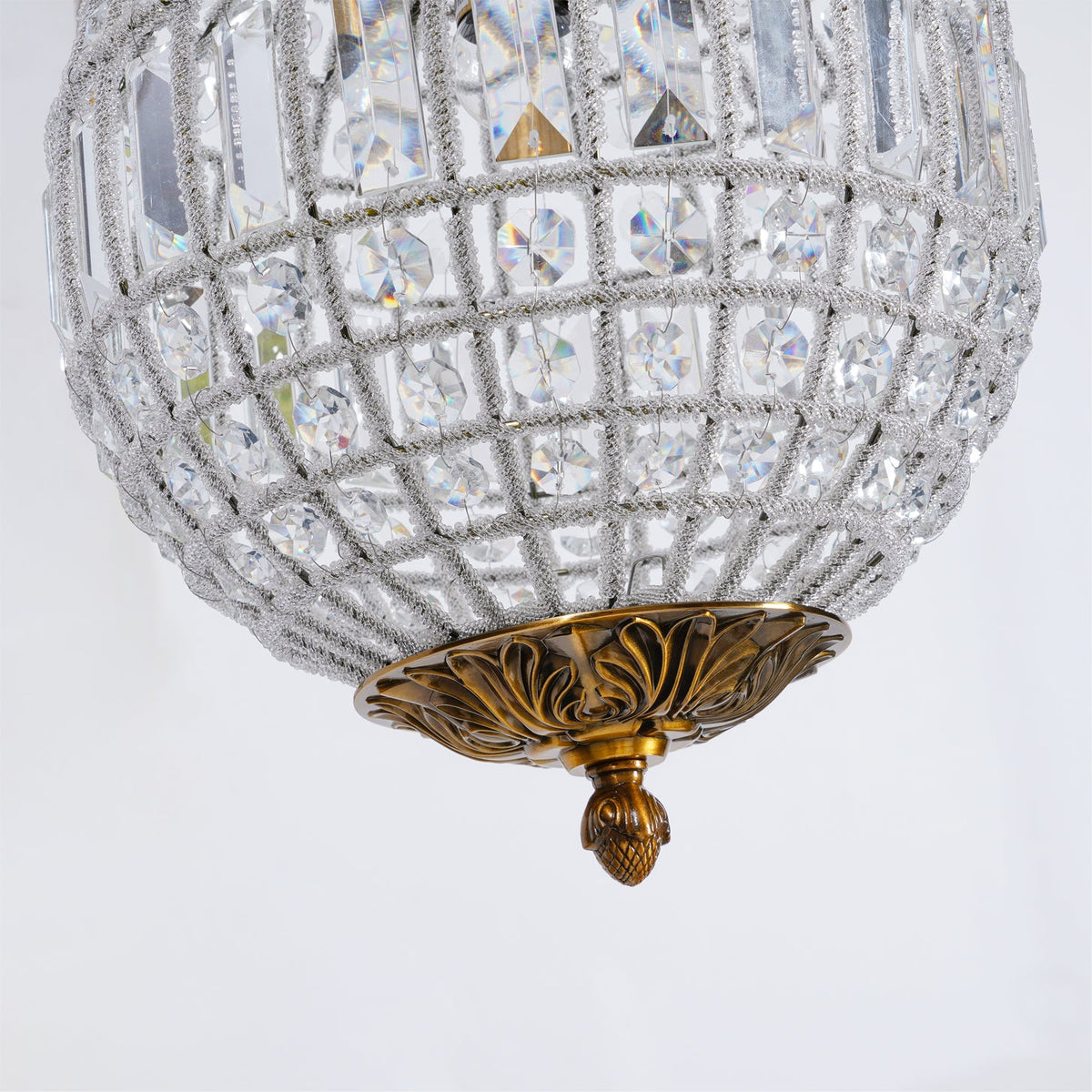 Elyinissa Kronleuchter Gold Kugel Kristall Vintage