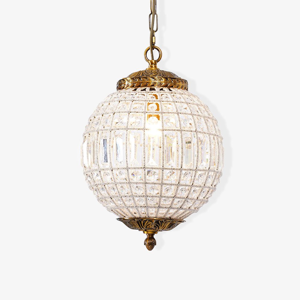 Elyinissa Kronleuchter Gold Kugel Kristall Vintage
