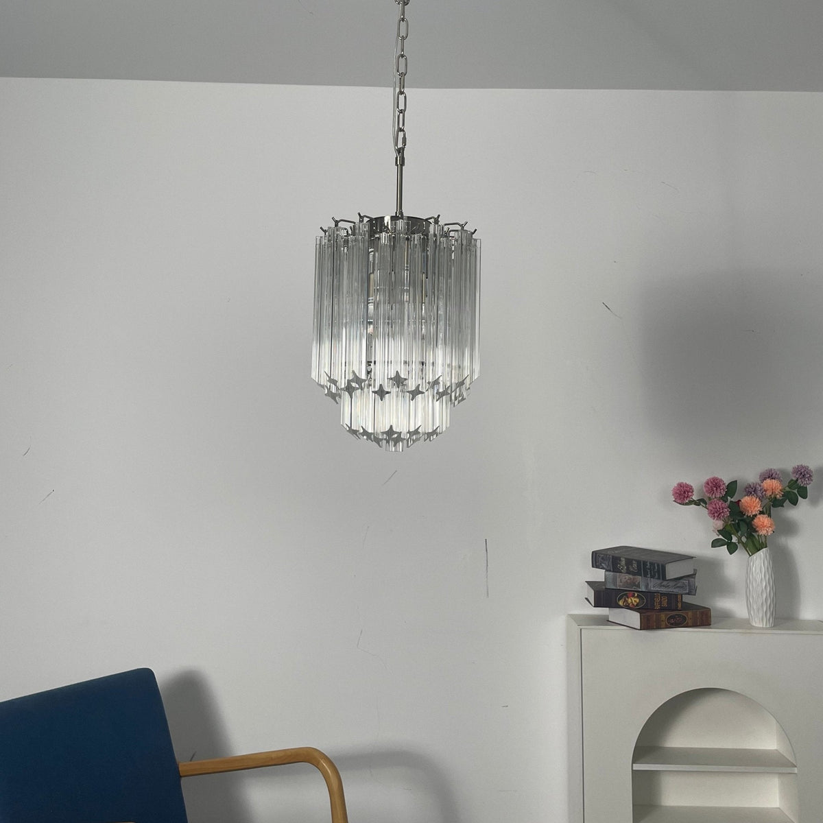 Luph Kronleuchter aus transparentem Murano-Glas mit Prismeneffekt