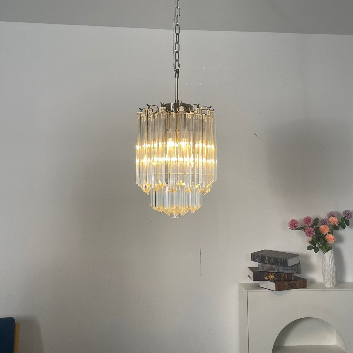 Luph Kronleuchter aus transparentem Murano-Glas mit Prismeneffekt