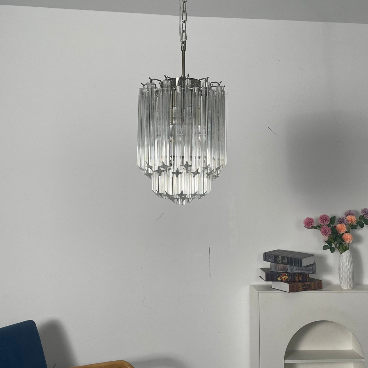 Luph Kronleuchter aus transparentem Murano-Glas mit Prismeneffekt